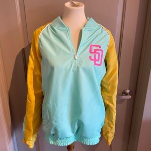 San Diego Padres City Connect New Era Mint Green Quarter-Zip Pullover